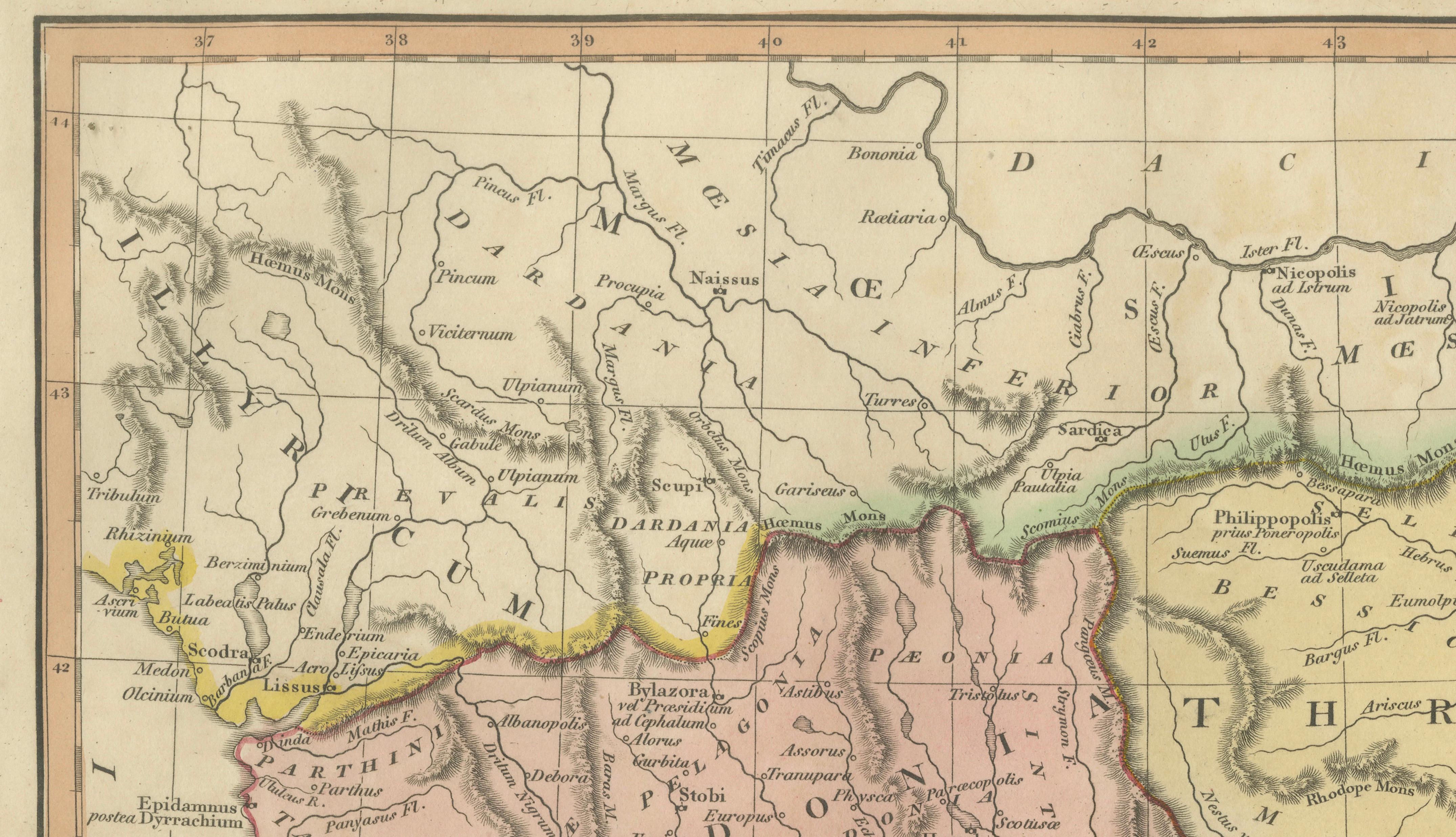 Ancient Macedonia & Thrace Map — Classical Greece, Wilkinson London 1819