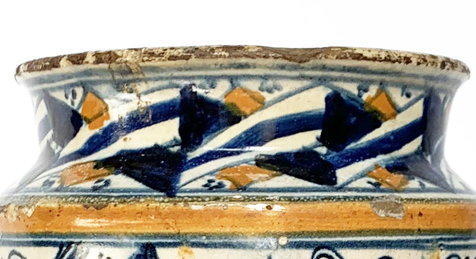 Ancient Maiolia Drag Jar or Albarello, Montelupo, 1490-1510 10
