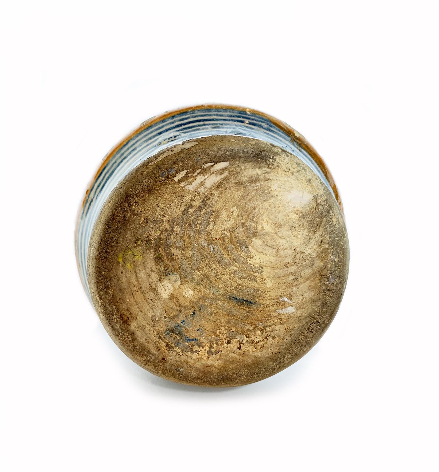Ancienne jarre à Drag Maiolia ou Albarello, Montelupo, 1490-1510 Bon état à Milano, IT
