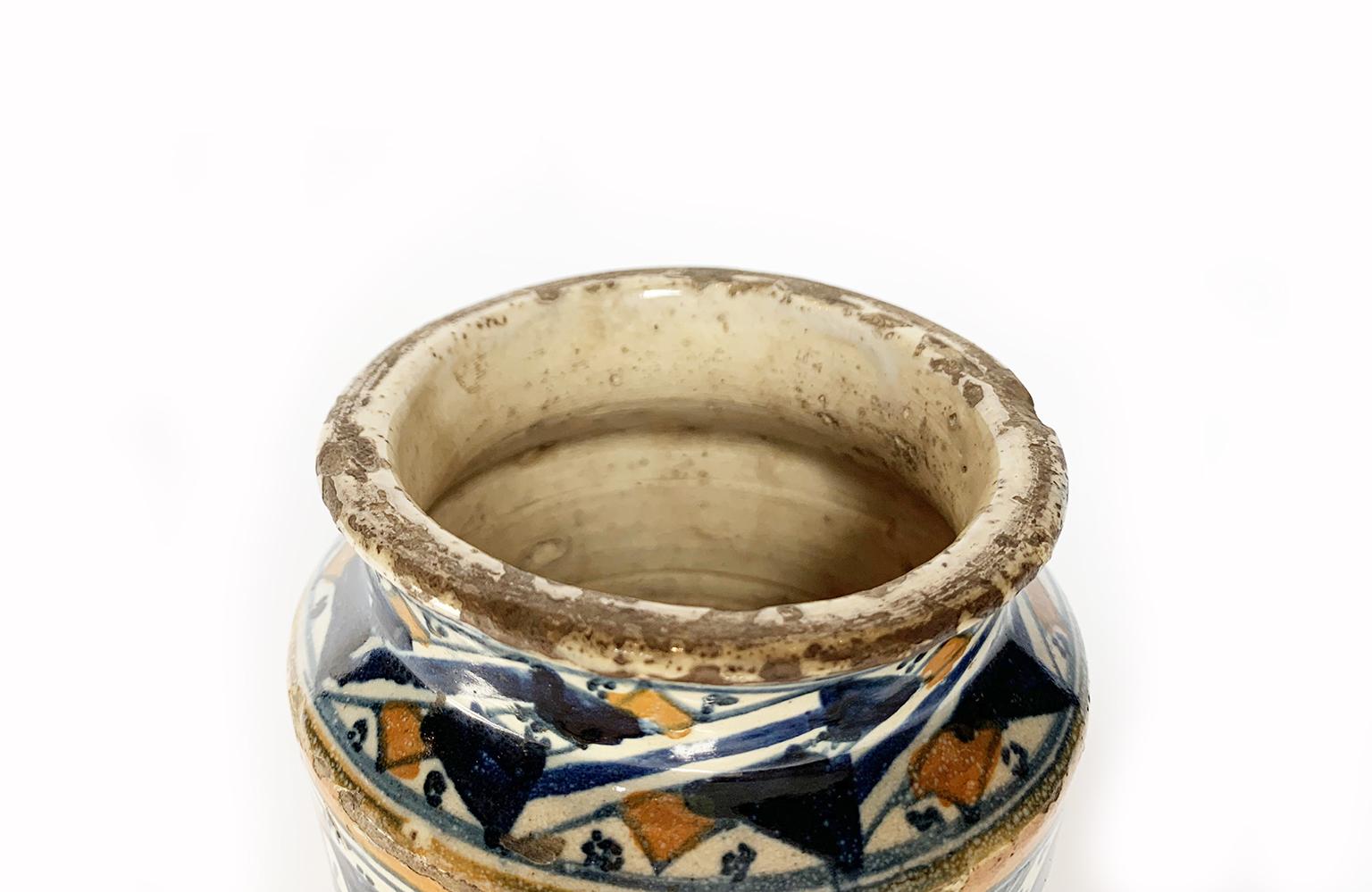 Ancient Maiolia Drag Jar or Albarello, Montelupo, 1490-1510 1