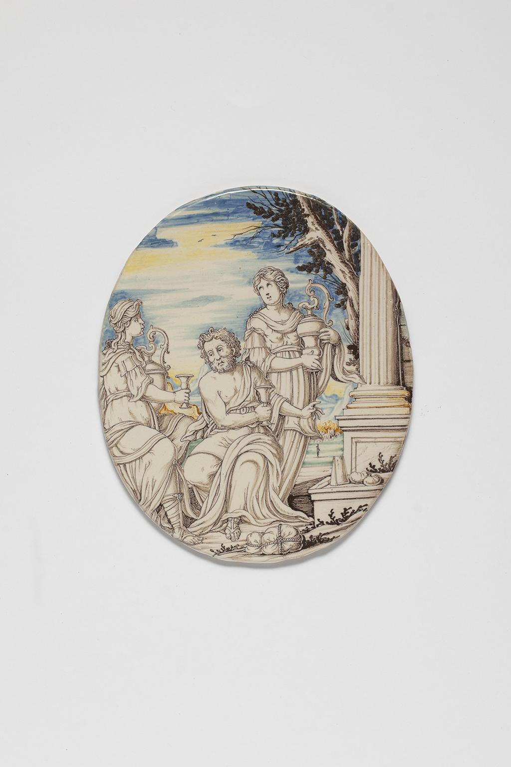 Early 18th Century Ancient Maiolica Tiles, Rampini Manufactory, Pavia, 1693-1704 For Sale