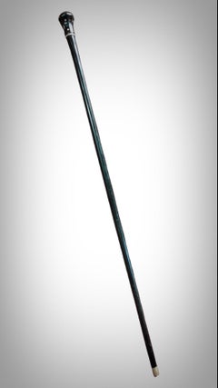 Ancient Masonic Cane With Semi-precious Stones