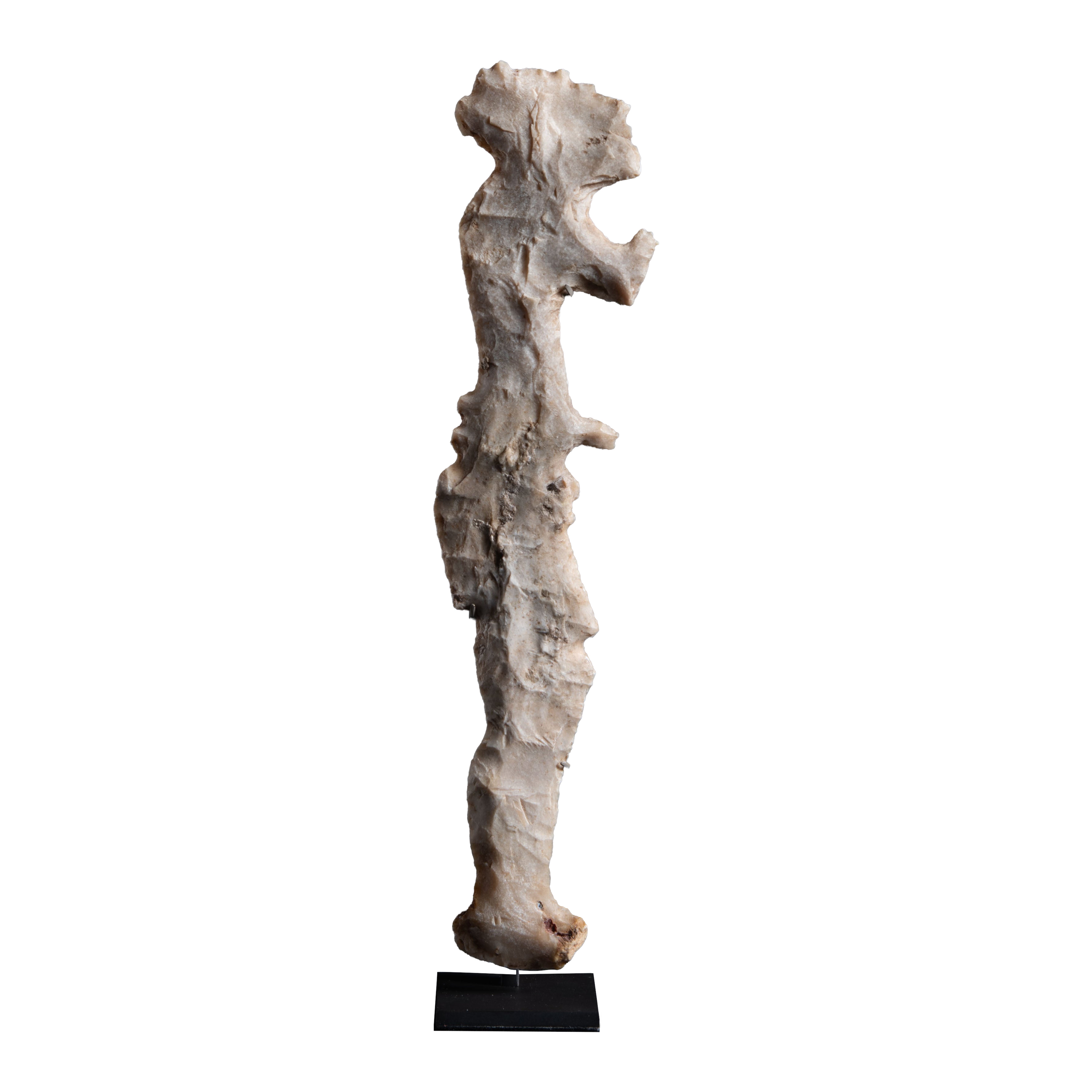 Ancient Mayan ‘Eccentric’ Flint Depicting Stylised Man or God, c.550-950 AD