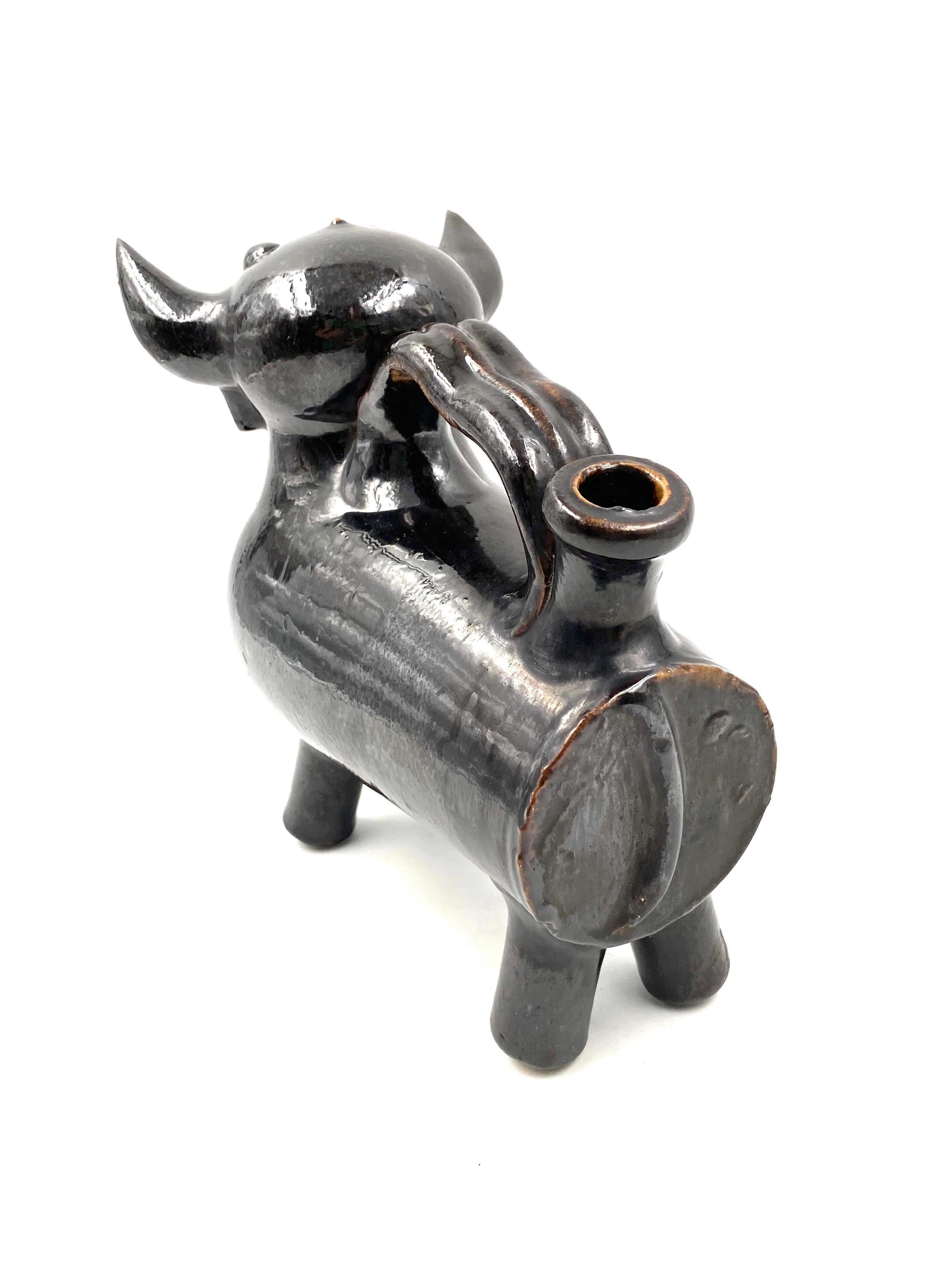 Ancient Mediterranean Style Bull Shaped Jug Sculpture, France, 1960s For Sale 6