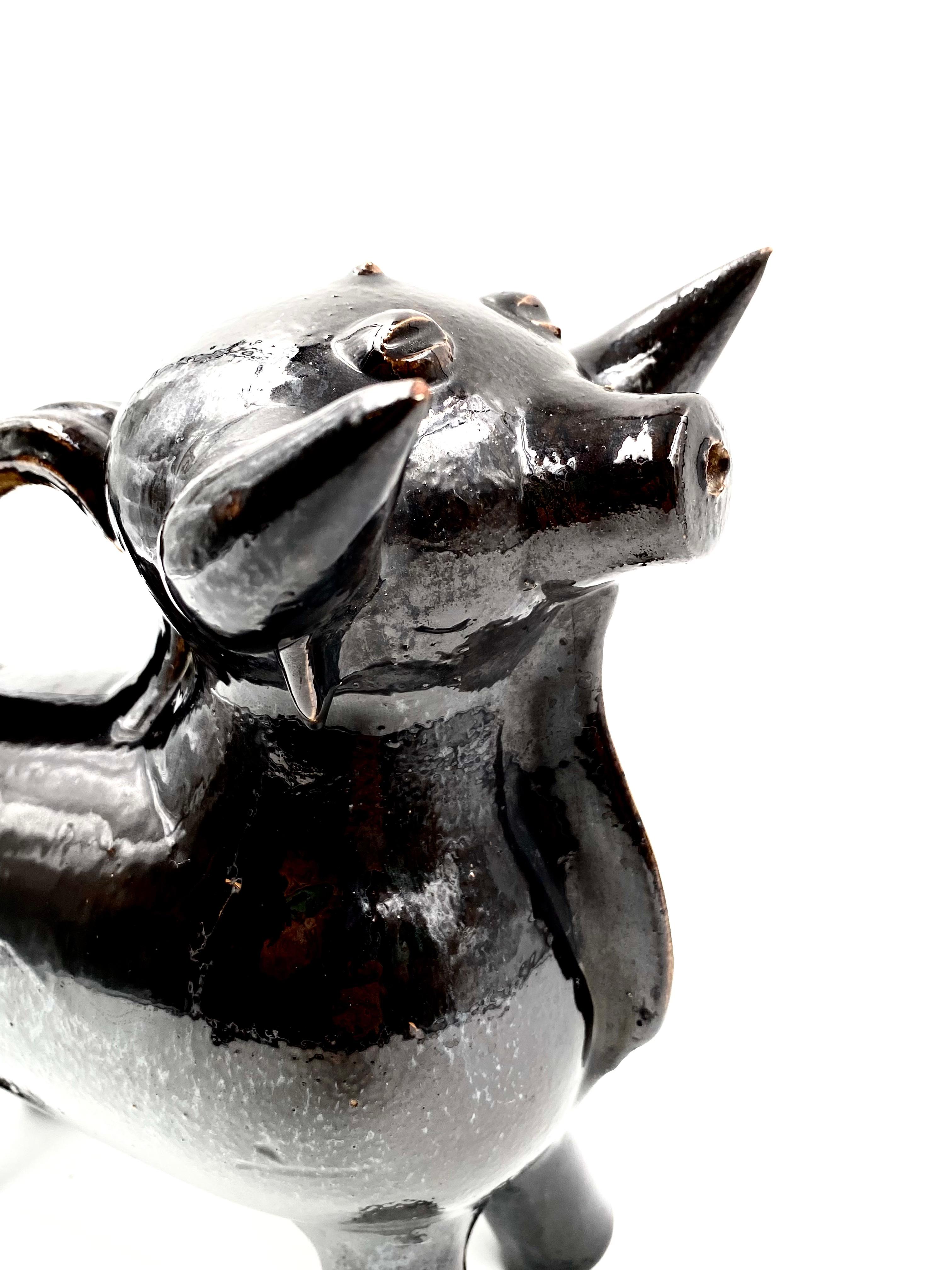 Ancient Mediterranean Style Bull Shaped Jug Sculpture, France, 1960s For Sale 9