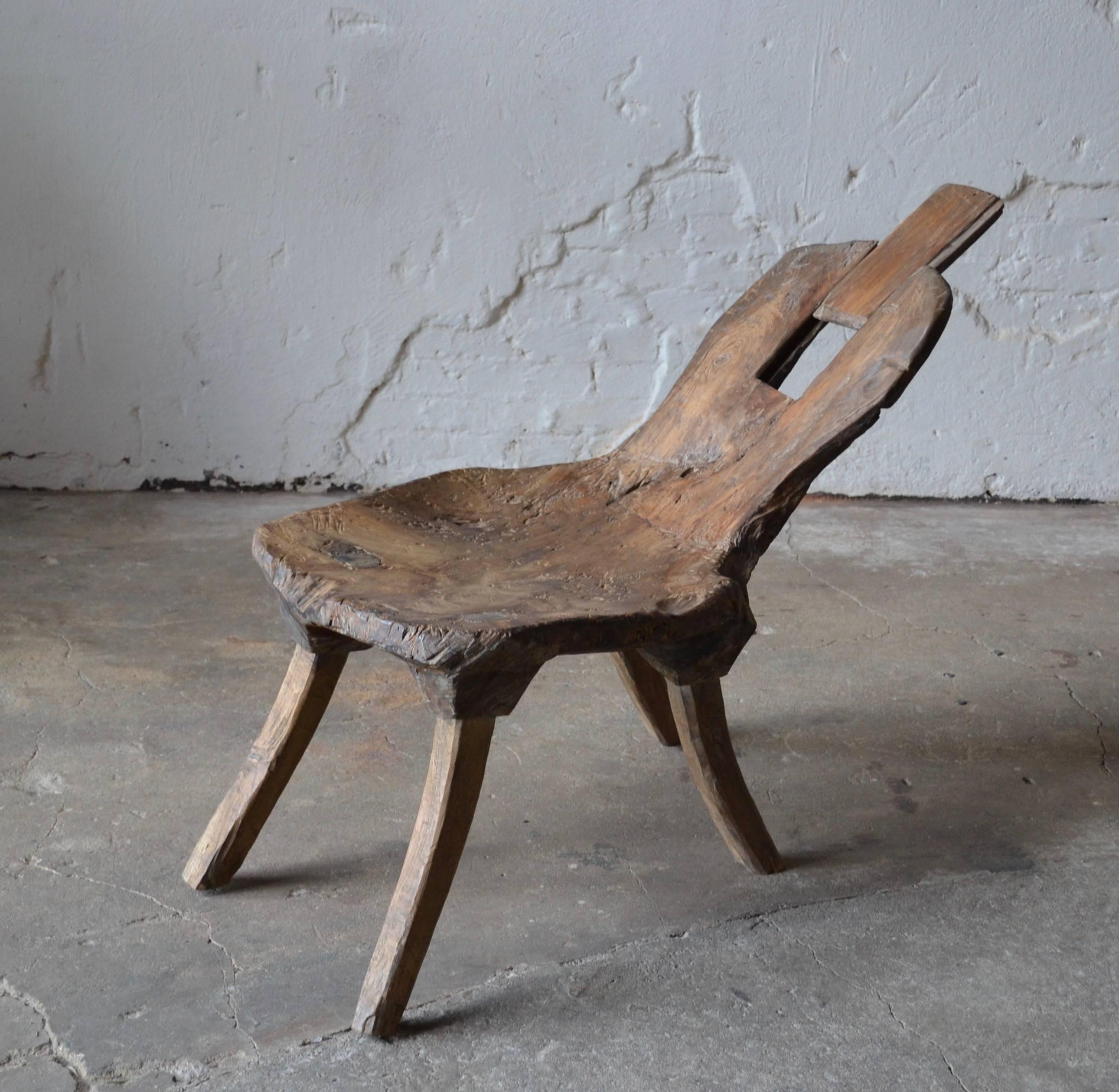 Wabi-Sabi- Meditationsstuhl aus der antiken Monastery (20. Jahrhundert) im Angebot