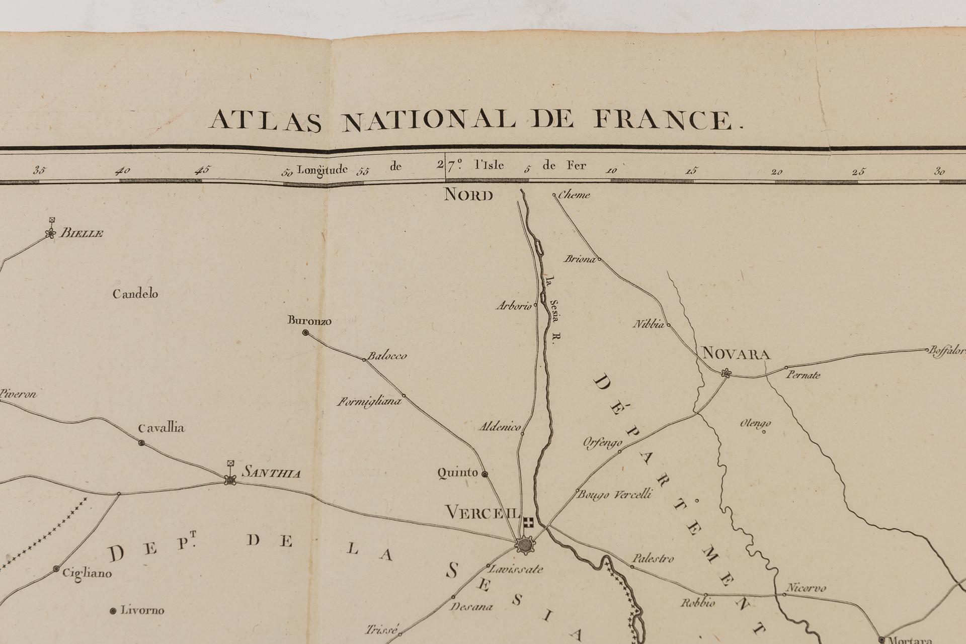 Antiker National Atlas von Frankreich mit Marengo (Papier) im Angebot