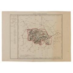 Antique Ancient National Atlas of France with Marengo