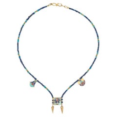Ancient Necklace with Inlaid Achaemenid Gold Pendants