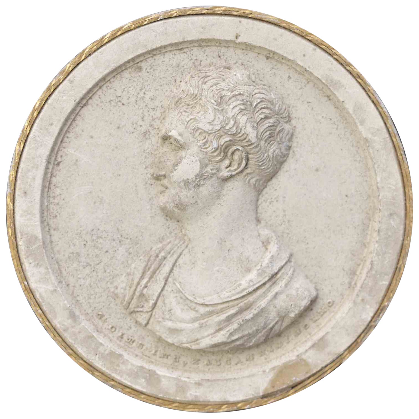 Camafeo calcográfico neoclásico antiguo, siglo XIX