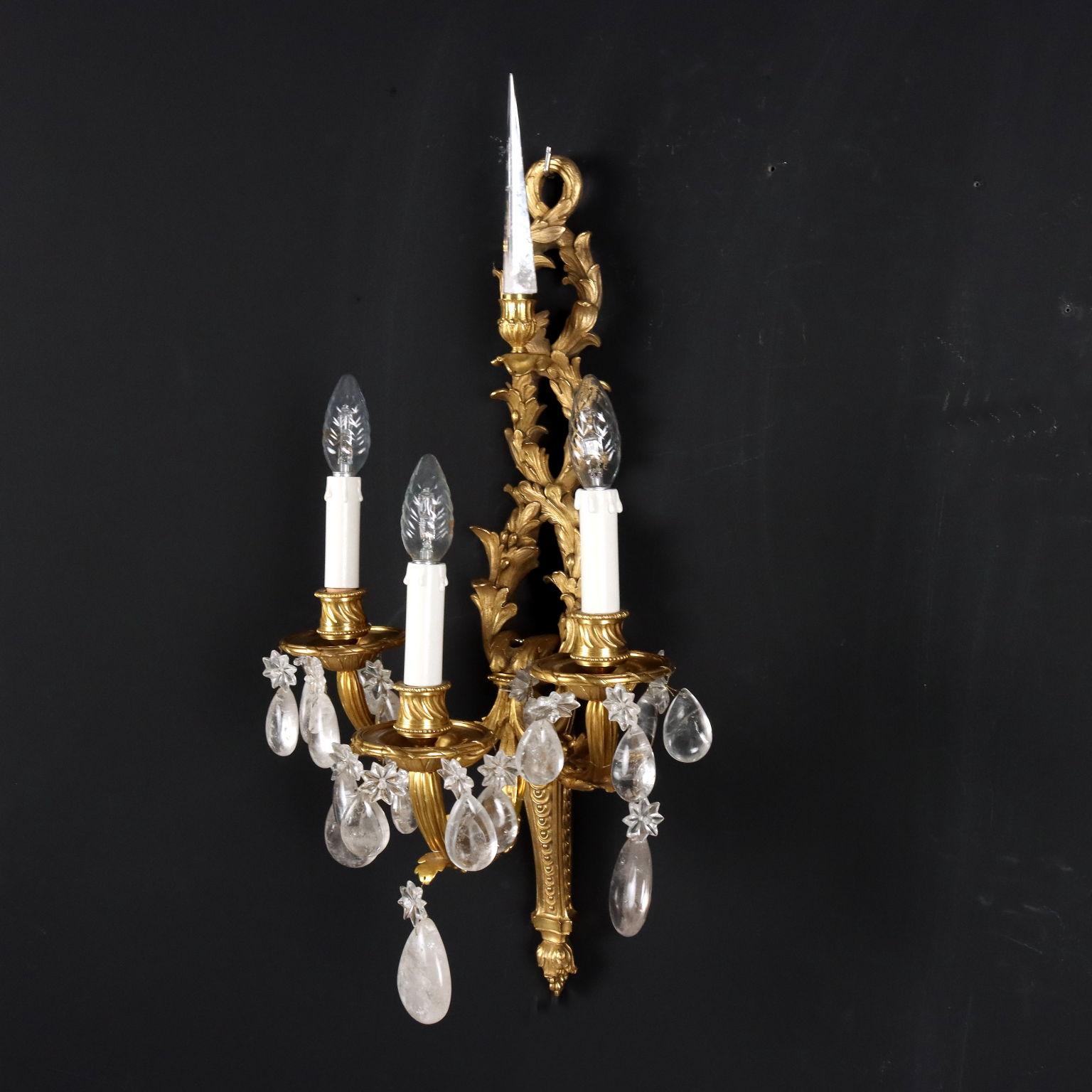 Ancient Neoclassical Style Wall Lamps, Italy, 20th Century 4