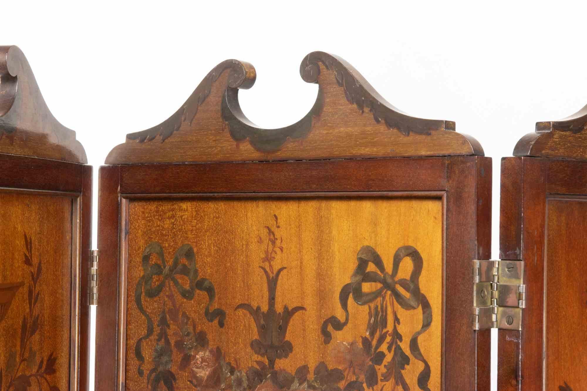 Écran néoclassique ancien à trois panneaux, Italie, 18ème siècle en vente 1