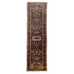 Vintage Ancient Nomadic Northwest Persian Karaja Runner Rug, circa 1920's