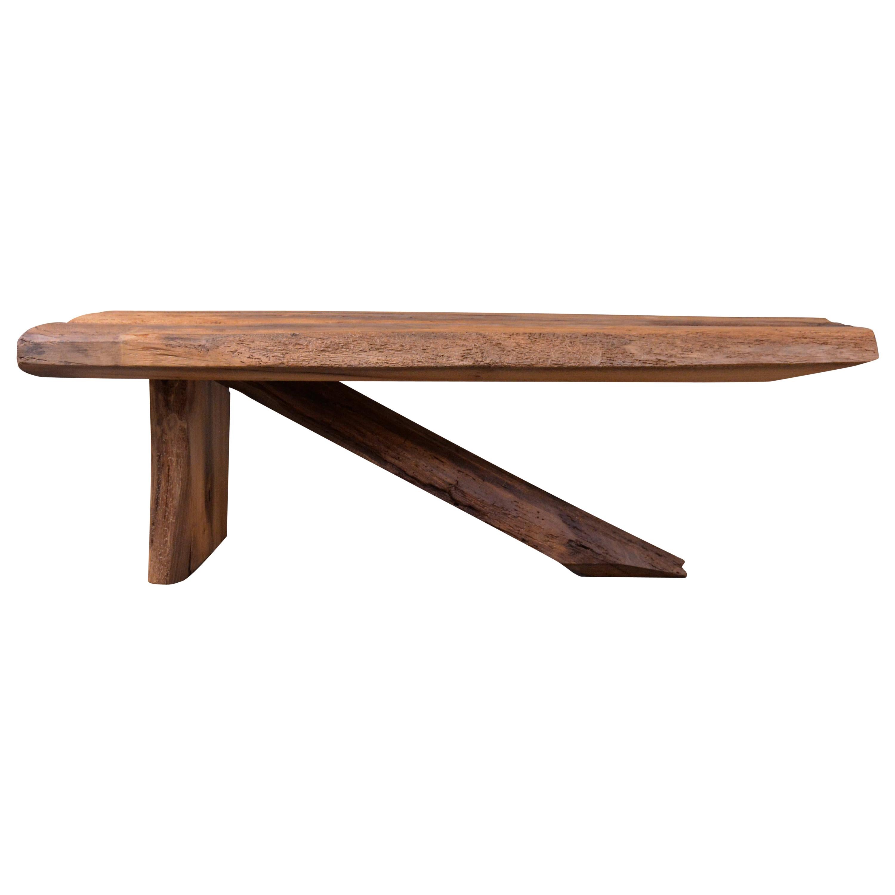 Ancienne table d'appoint en chêne de Normandie Nouveau design par Timothée Musset