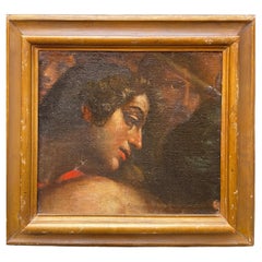 Ancient painting, Oil on canvas, placed on a panel Faces, 17th century