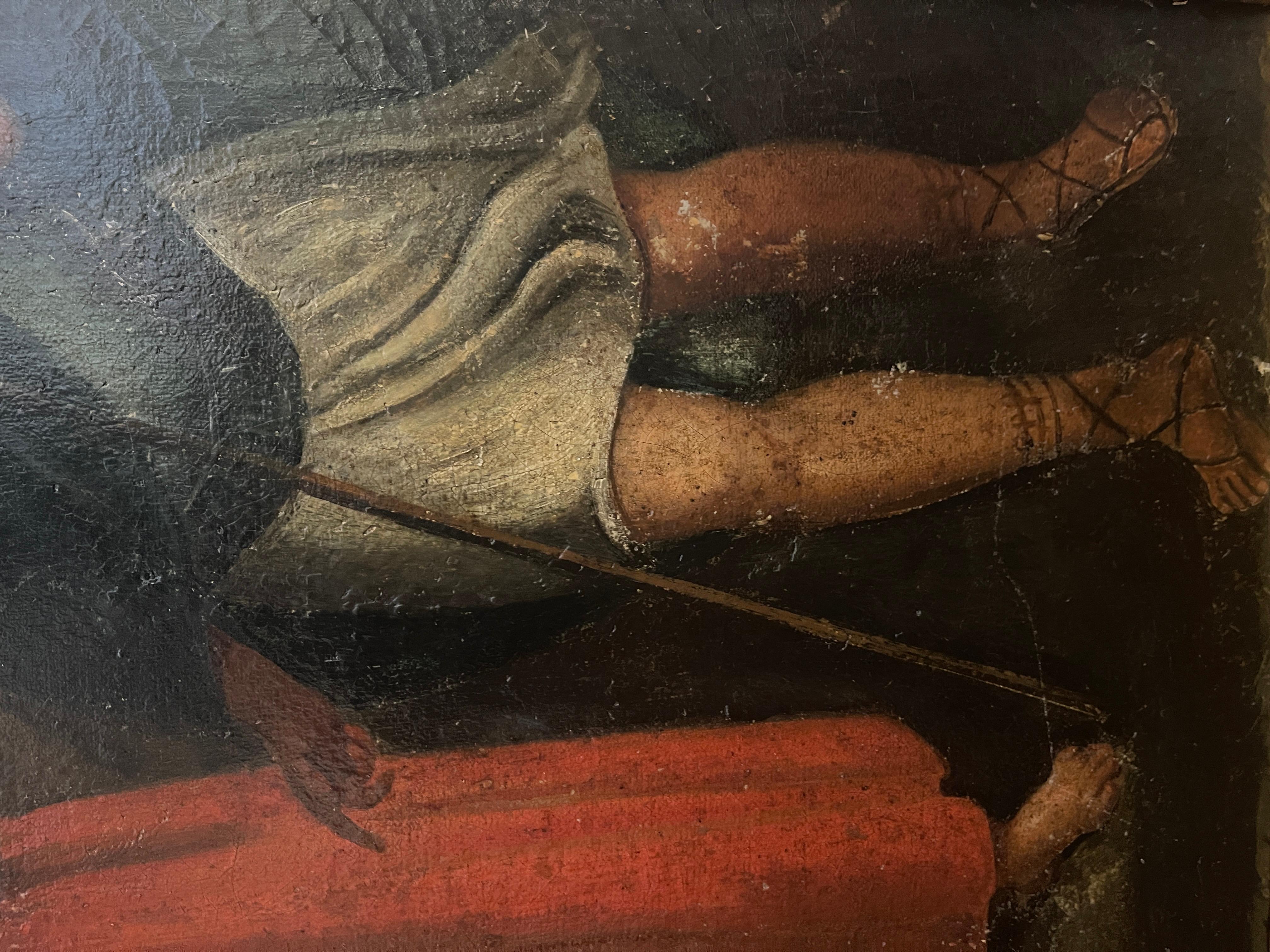Dipinto a mano Pittura antica, La Passione, Circolo di Giuseppe Vaccaro, XIX in vendita