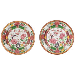 Ancient Pair of Italian Maiolica Dishes Milano, circa 1770