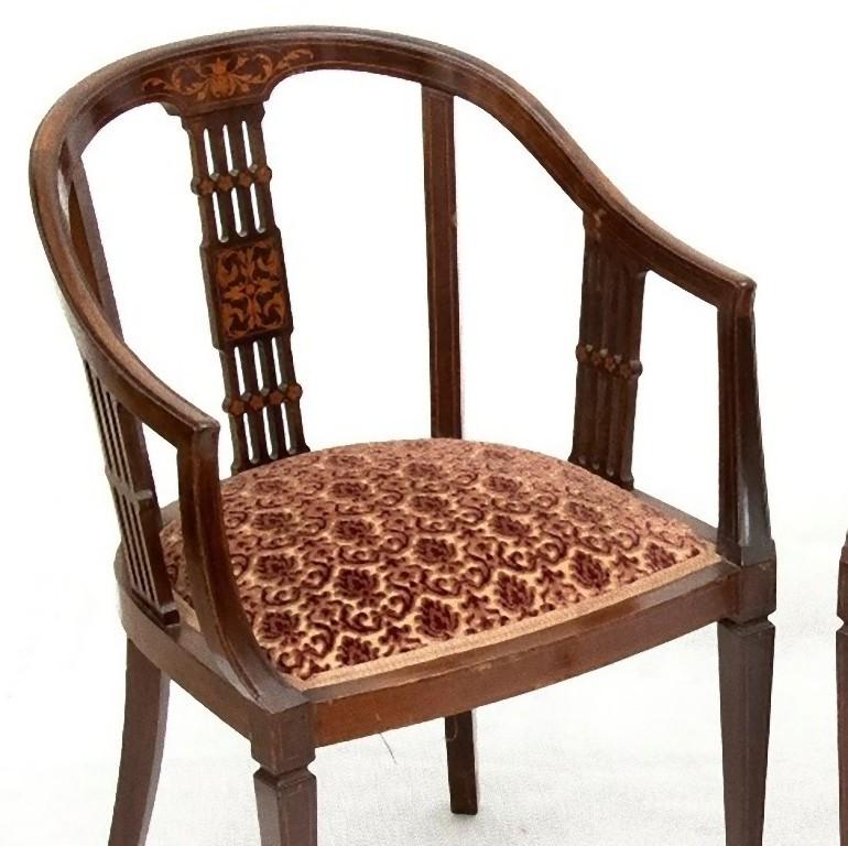 Ancient Pair of Mahogany Armchairs, United Kingdom, Late 19th Century In Good Condition In Roma, IT