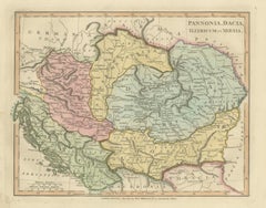 Ancient Pannonia & Dacia Map — Roman Balkans Provinces, Wilkinson 1823
