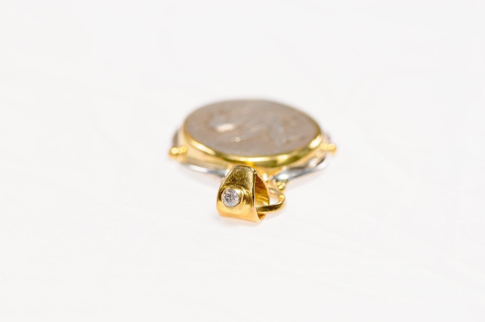 Antike Pegasus- Münze in 22 kt Gold-Anhänger (pendant nur) im Angebot 3