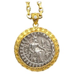 Ancient Persian 4th Century BC Cilicia Coin 22K Gold Pendant