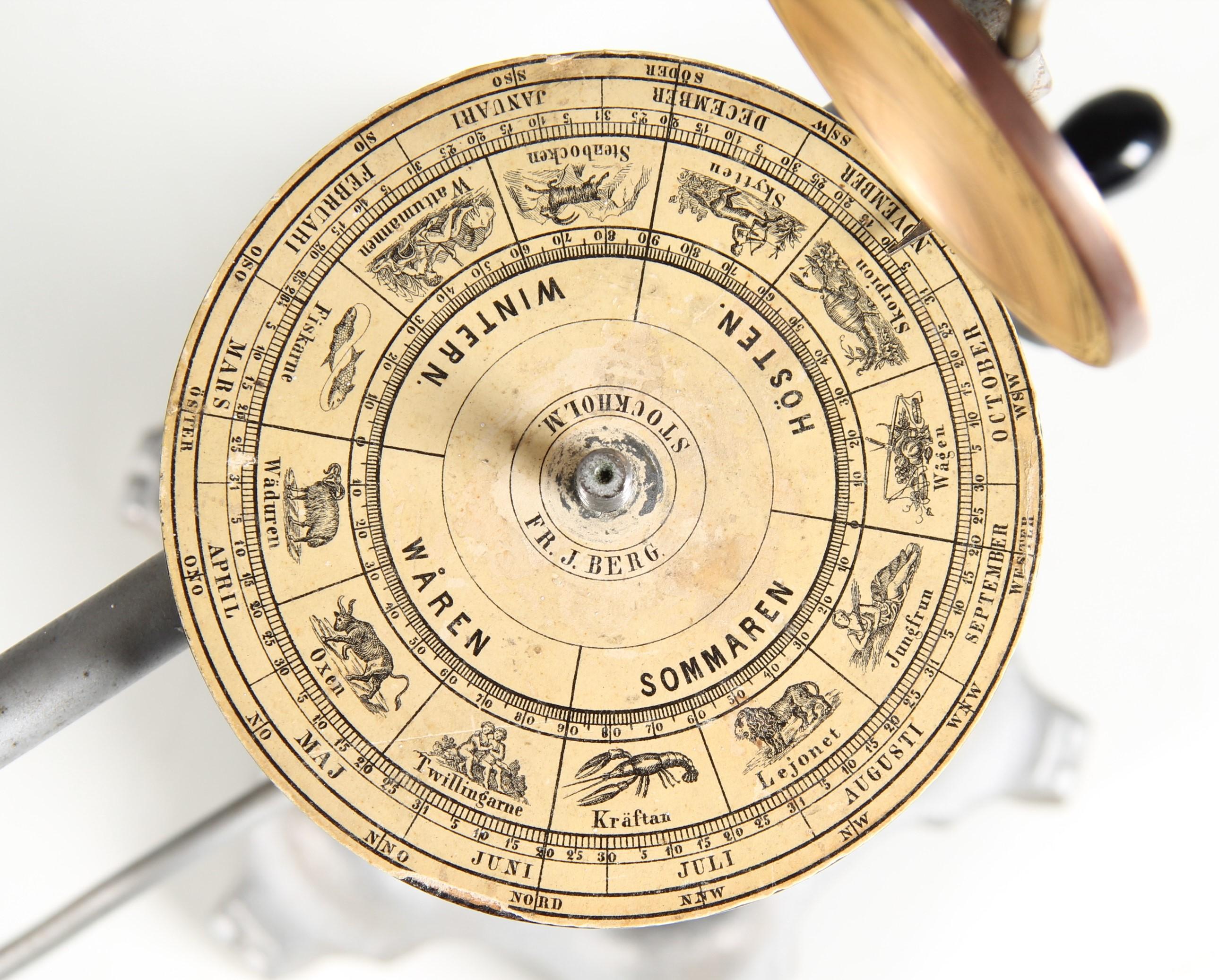Modèle de planète ancienne, Tellurium, FR. J. Berg, Stockholm, vers 1900 Bon état - En vente à Greven, DE
