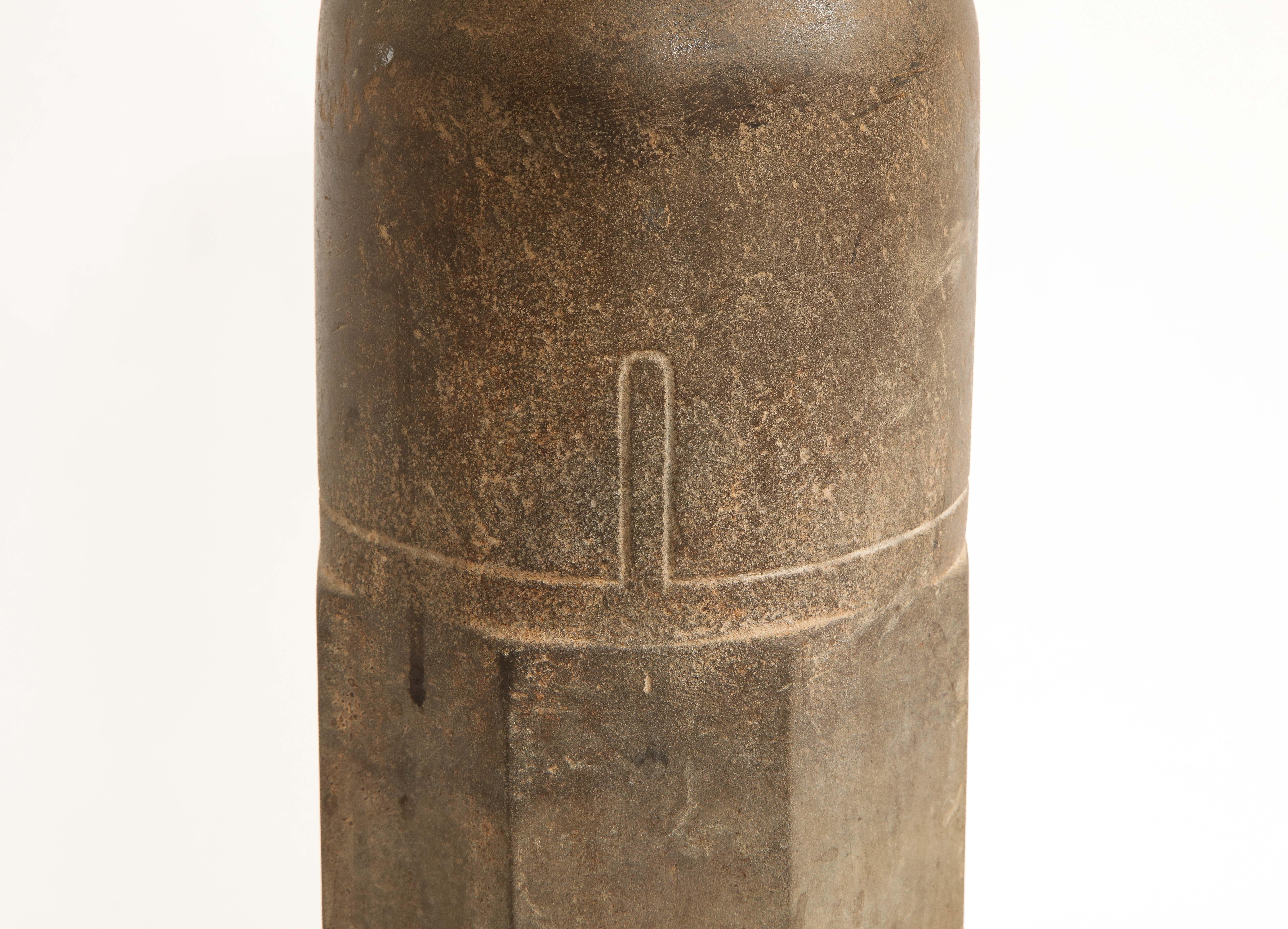Ancient Polished Sandstone Lingam, Khmer, 12th-13th C., Angkor Period For Sale 5