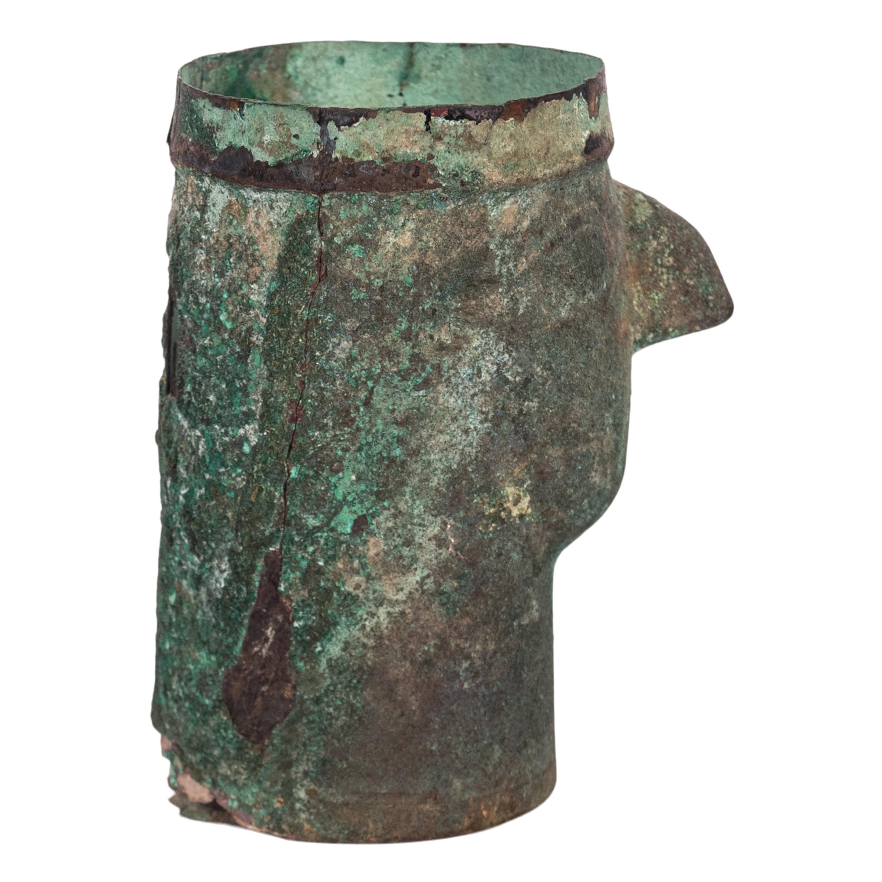  Antike Pre-Columbian Inca Chimu Silber Porträt Votivtasse Gefäß Peru 1400 CE im Angebot 10