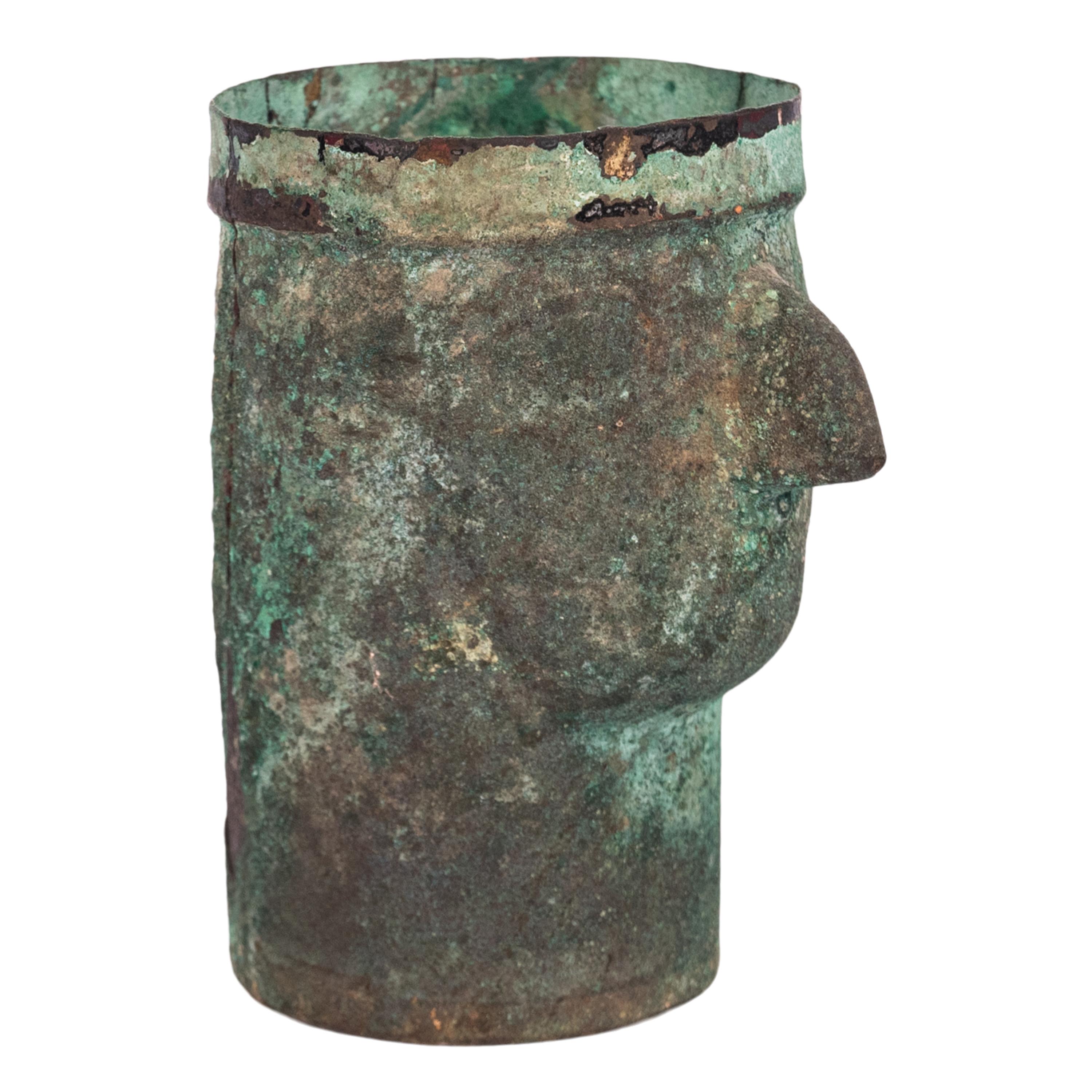  Ancient Pre-Columbian Inca Chimu Silver Portrait Votive Cup Vessel Peru 1400 CE For Sale 12