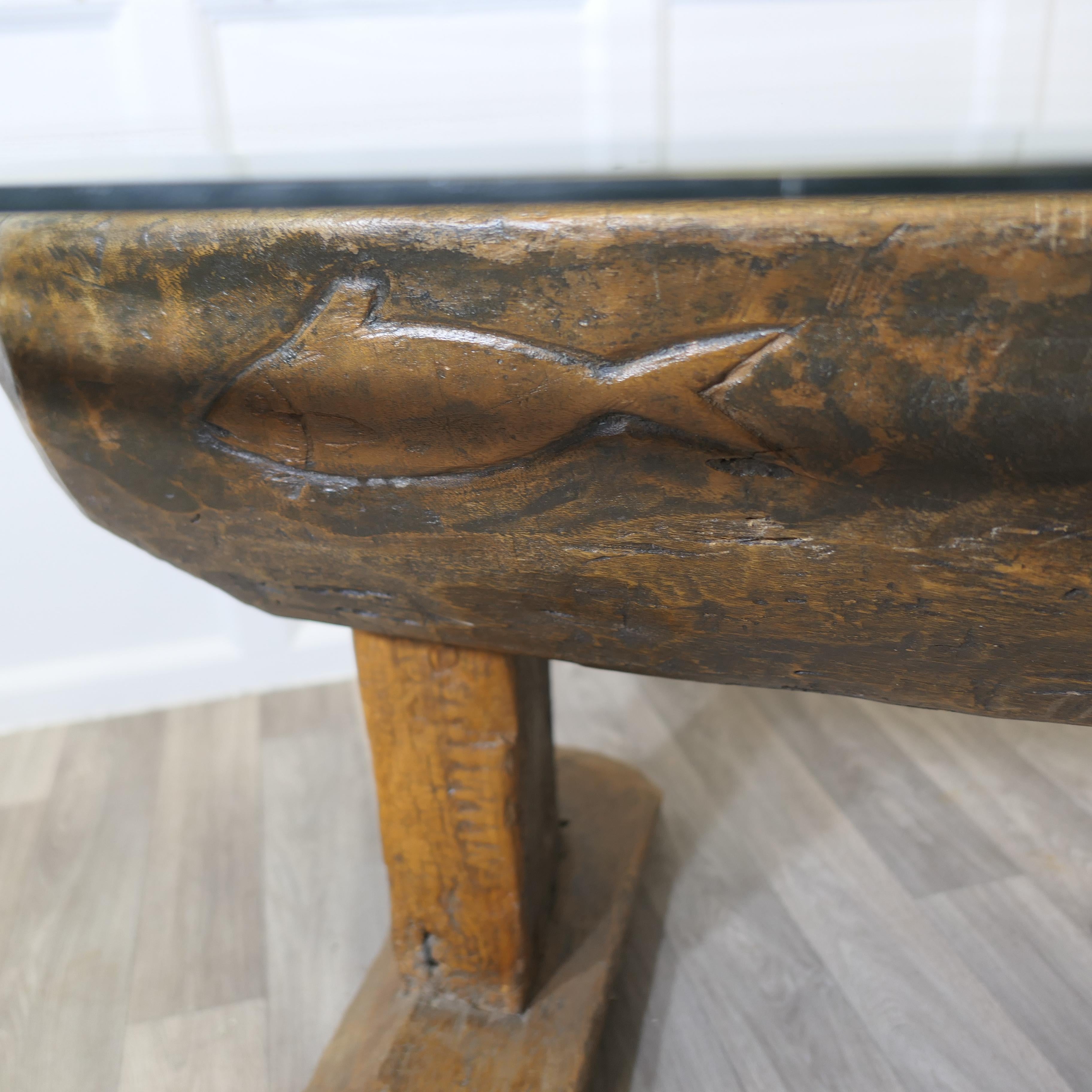 Ancient Preparation Table, Now Rustic Coffee Table For Sale 6