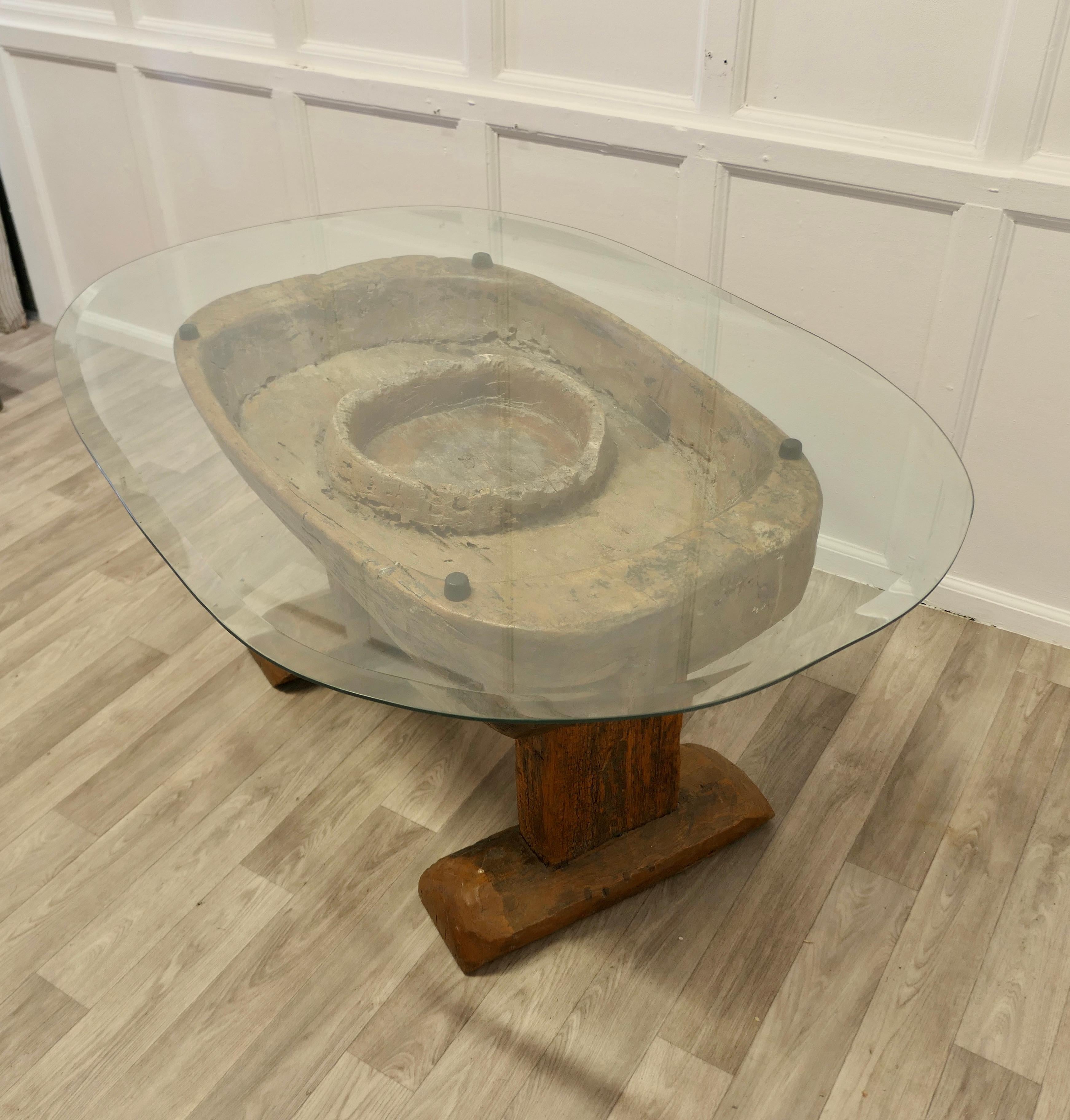 Oak Ancient Preparation Table, Now Rustic Coffee Table For Sale