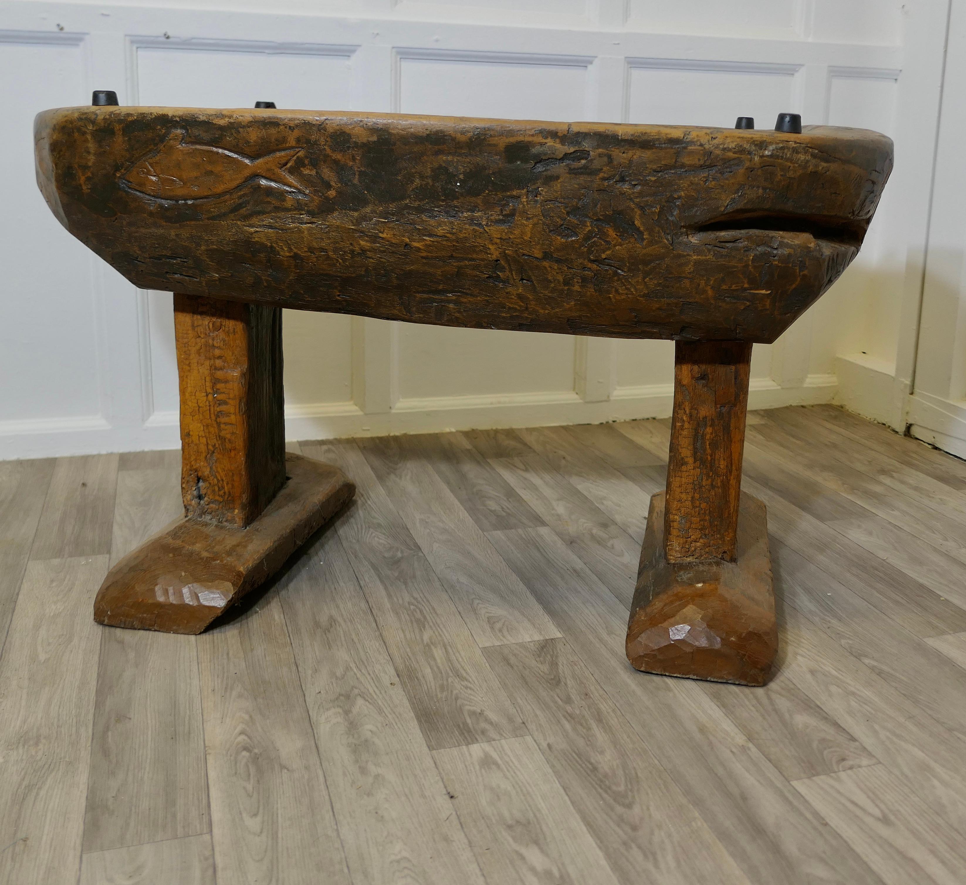 Ancient Preparation Table, Now Rustic Coffee Table For Sale 3