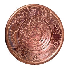 Ancient Rare Kashan Lustre Bowl 12th Century Islamic Pottery Art