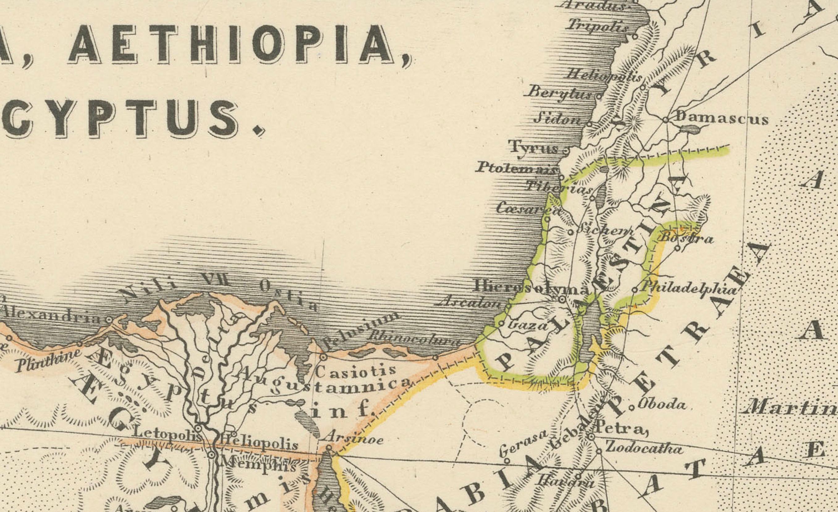 Fin du XIXe siècle Anciens royaumes de l'Afrique du Nord-Est : Arabie, Éthiopie et Égypte, publié en 1880 en vente