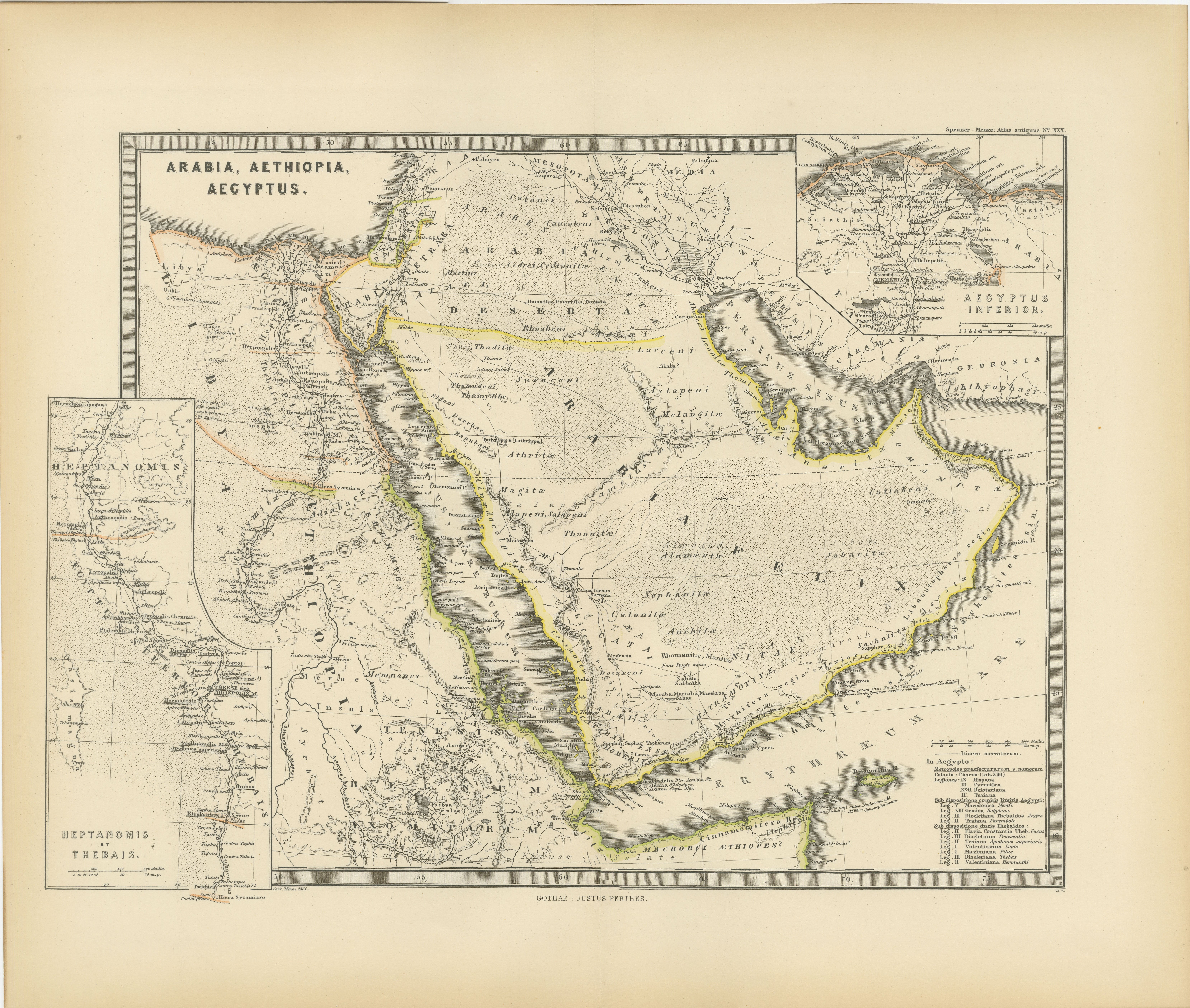 Antike Realitäten Nordostasiens: Arabia, Ägypten und Ägypten, veröffentlicht 1880 im Angebot