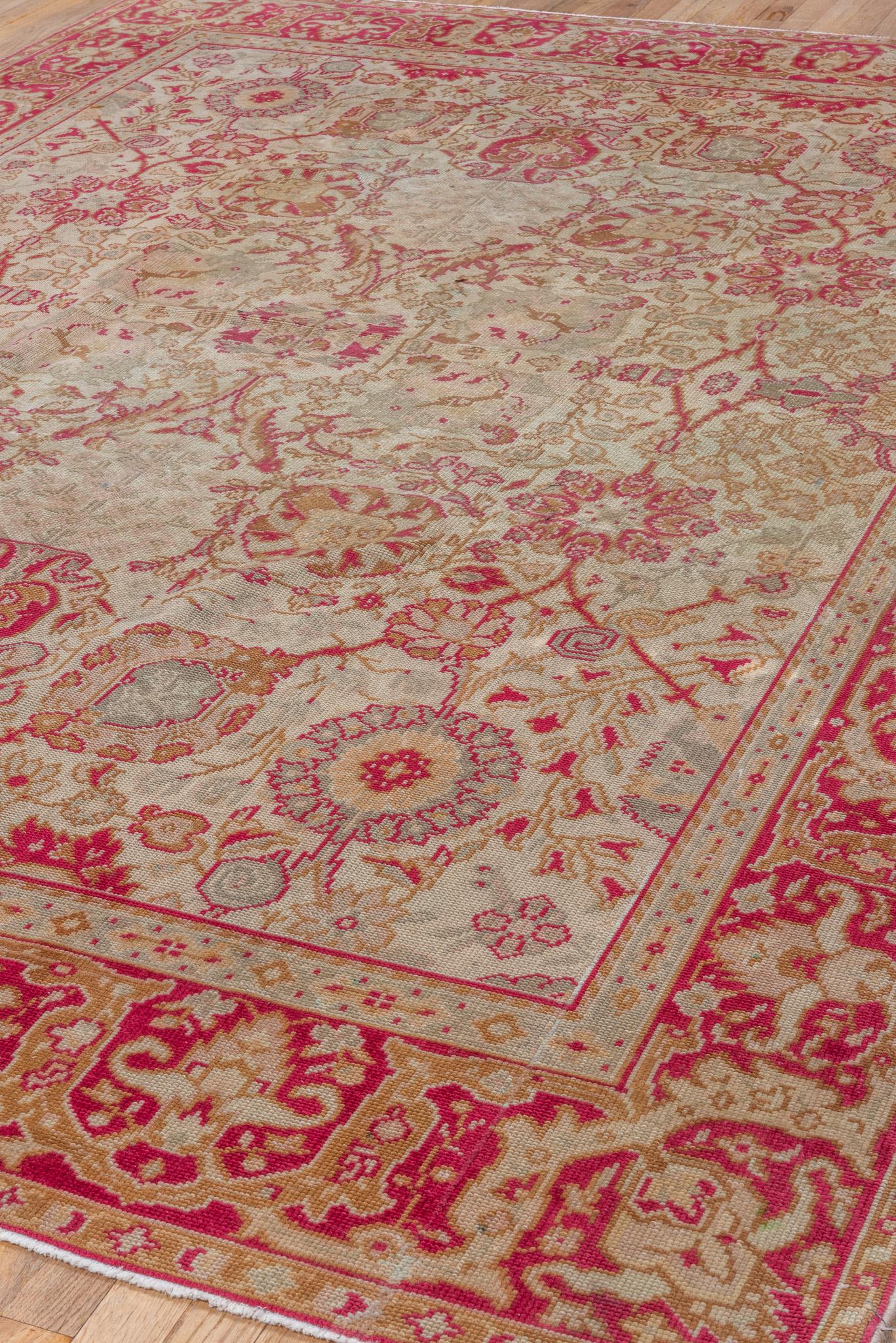 Alter roter Oushak 1940 im Angebot 2