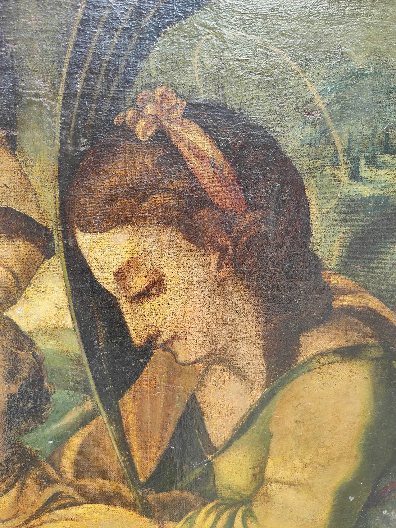Peinture religieuse ancienne du 17e siècle en vente 5