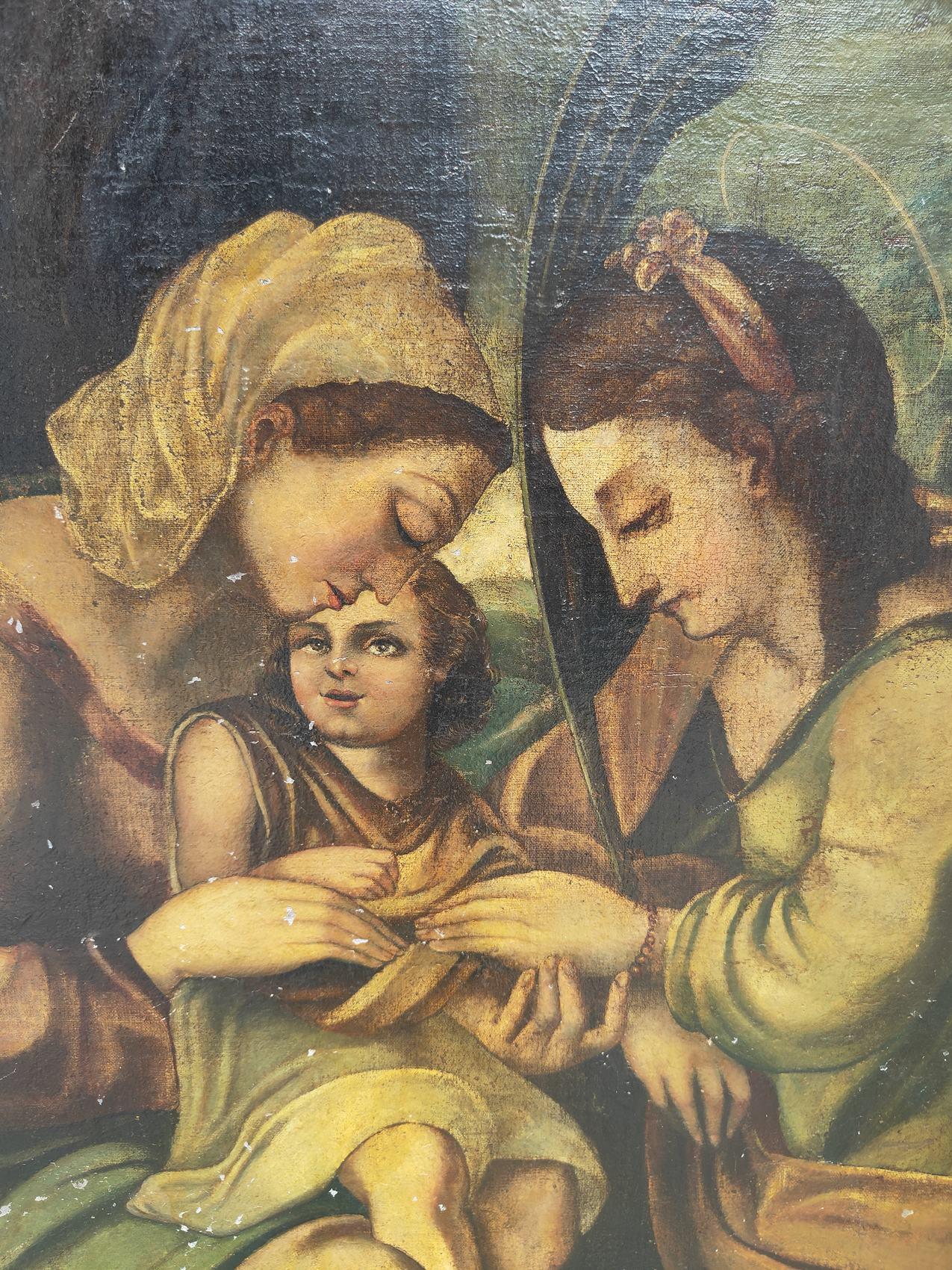 Peinture religieuse ancienne du 17e siècle en vente 2