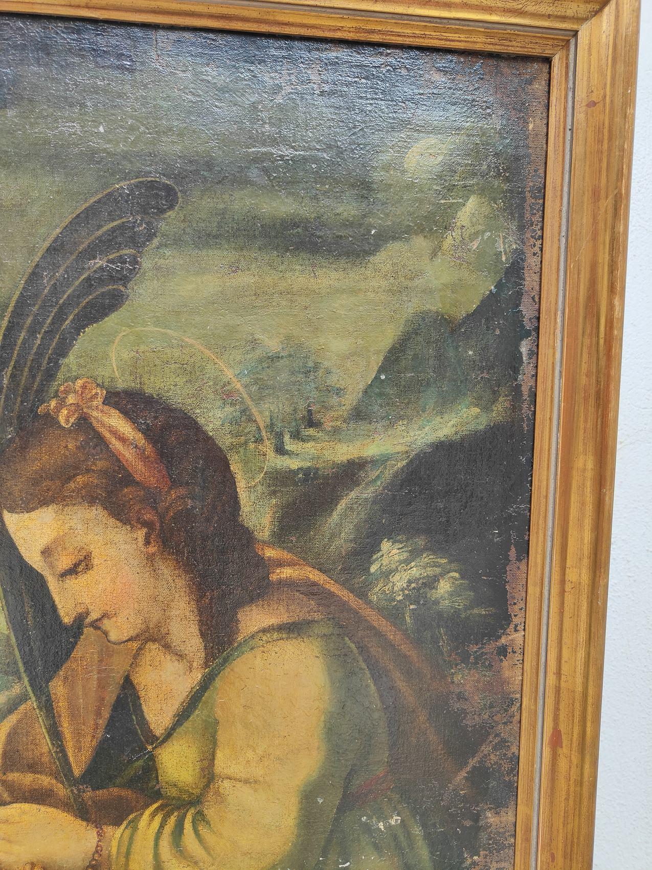 Ancient Religious Painting From The 17th Century For Sale 4