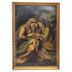 Peinture religieuse ancienne du 17e siècle