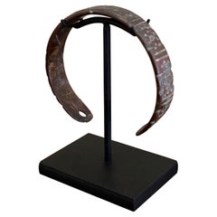 Ancient Roman Bronze Bracelet on Custom Steel Museum Mount