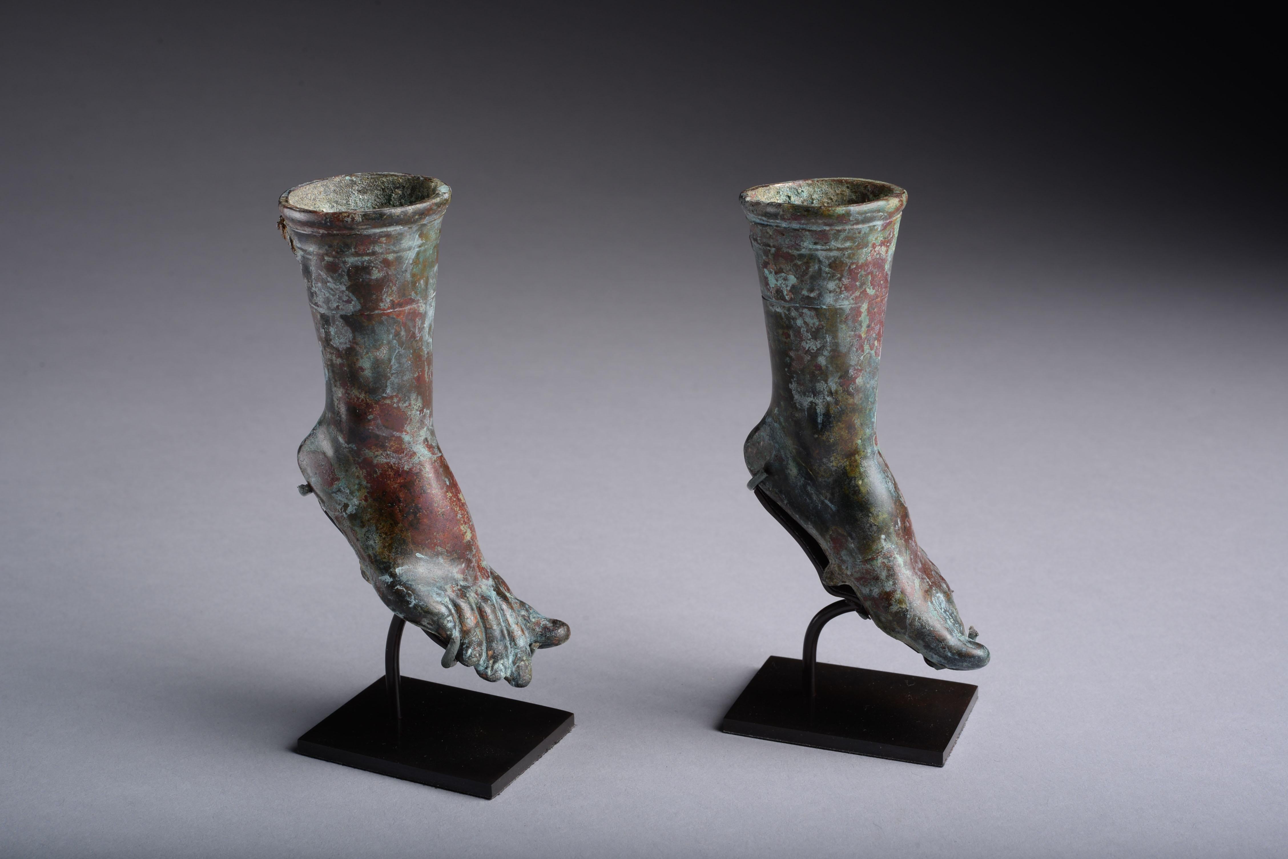 Classical Roman Ancient Roman Bronze Feet, 100 AD