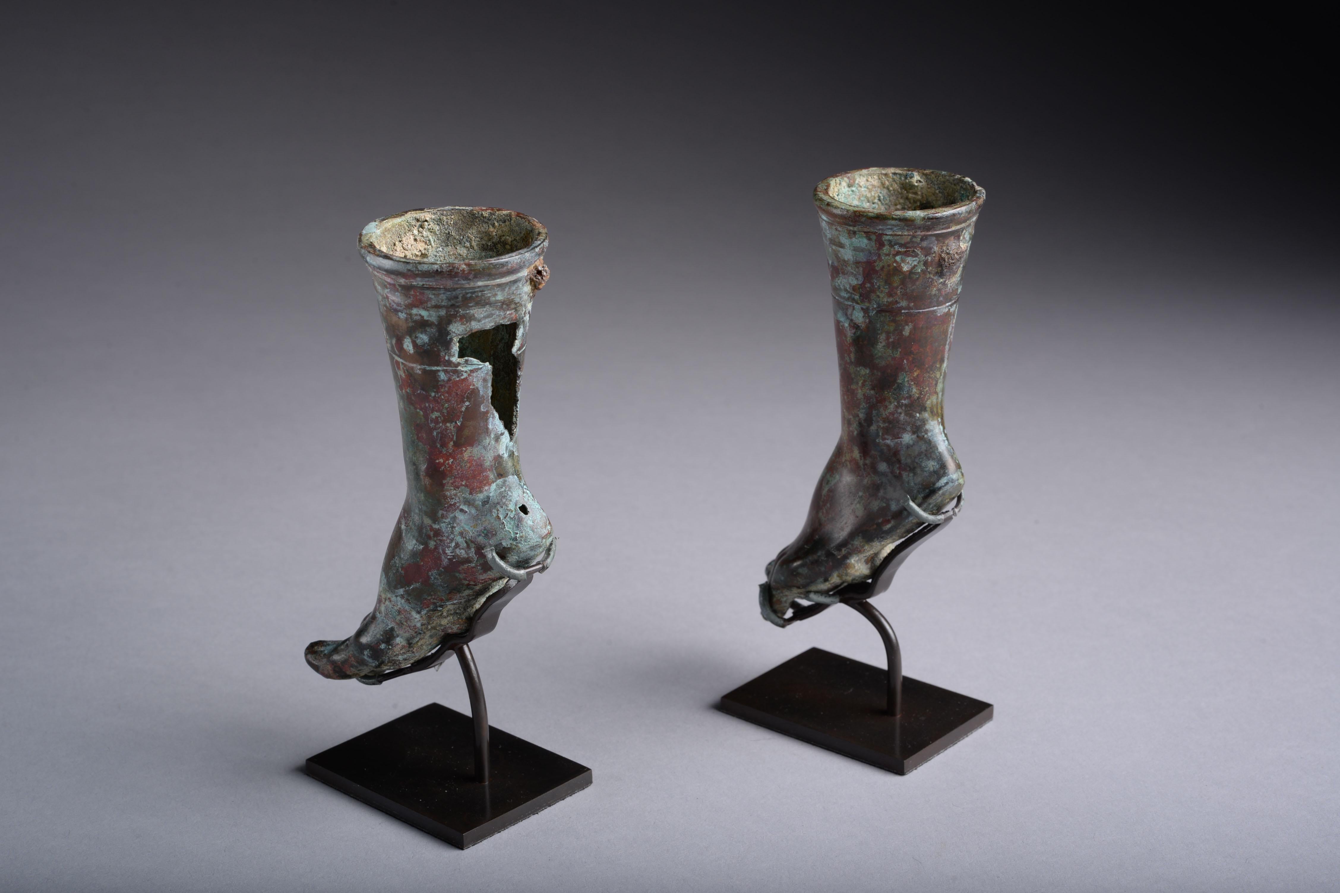 European Ancient Roman Bronze Feet, 100 AD