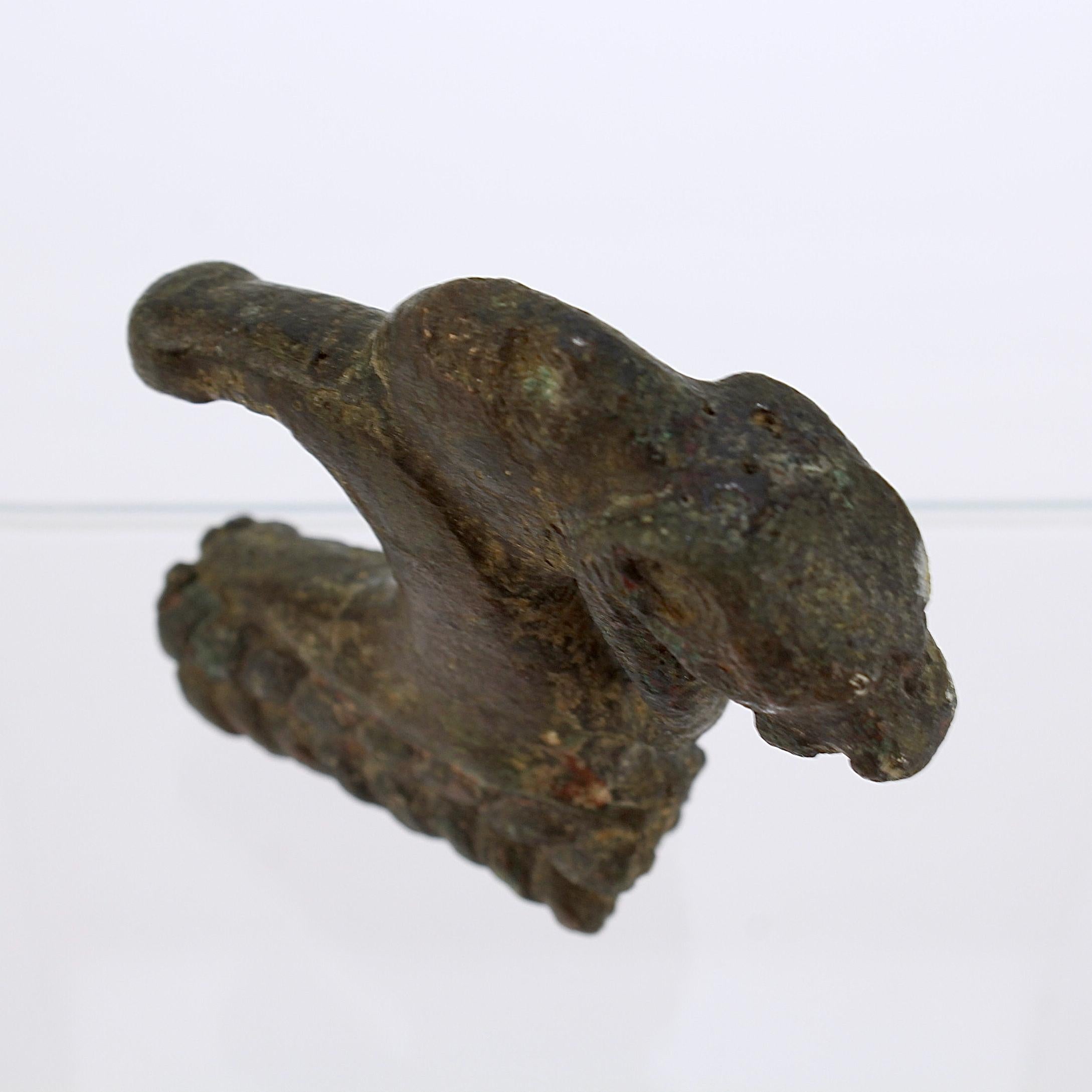 Ancient Roman Bronze Handle or Artifact For Sale 1