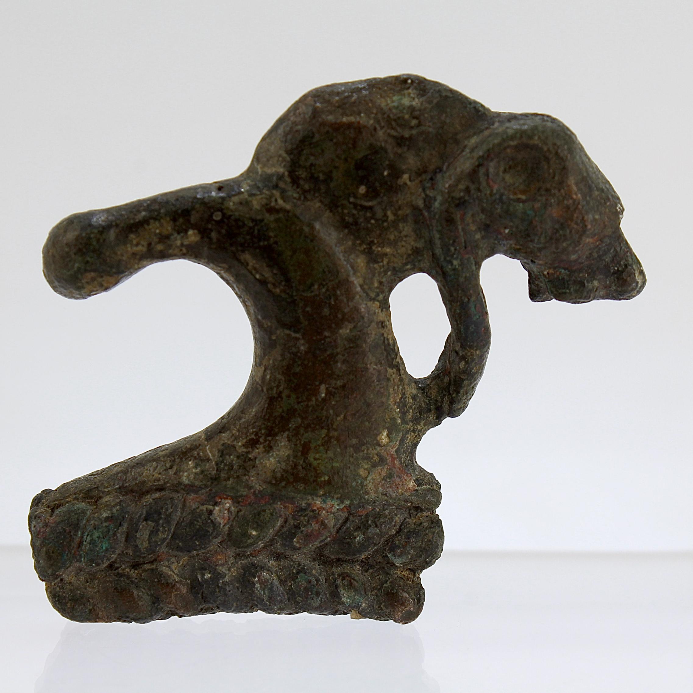 Classical Roman Ancient Roman Bronze Handle or Artifact For Sale