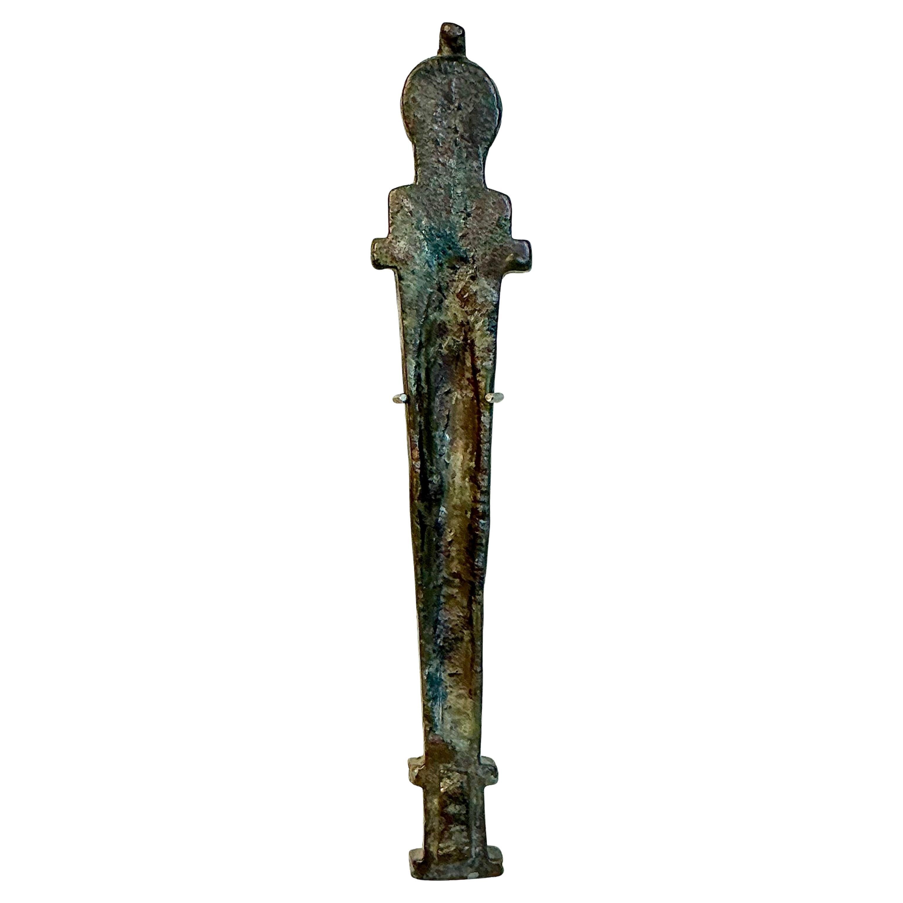 Ancient Roman Bronze Herm on Stand, 1st-4th Century AD For Sale 1