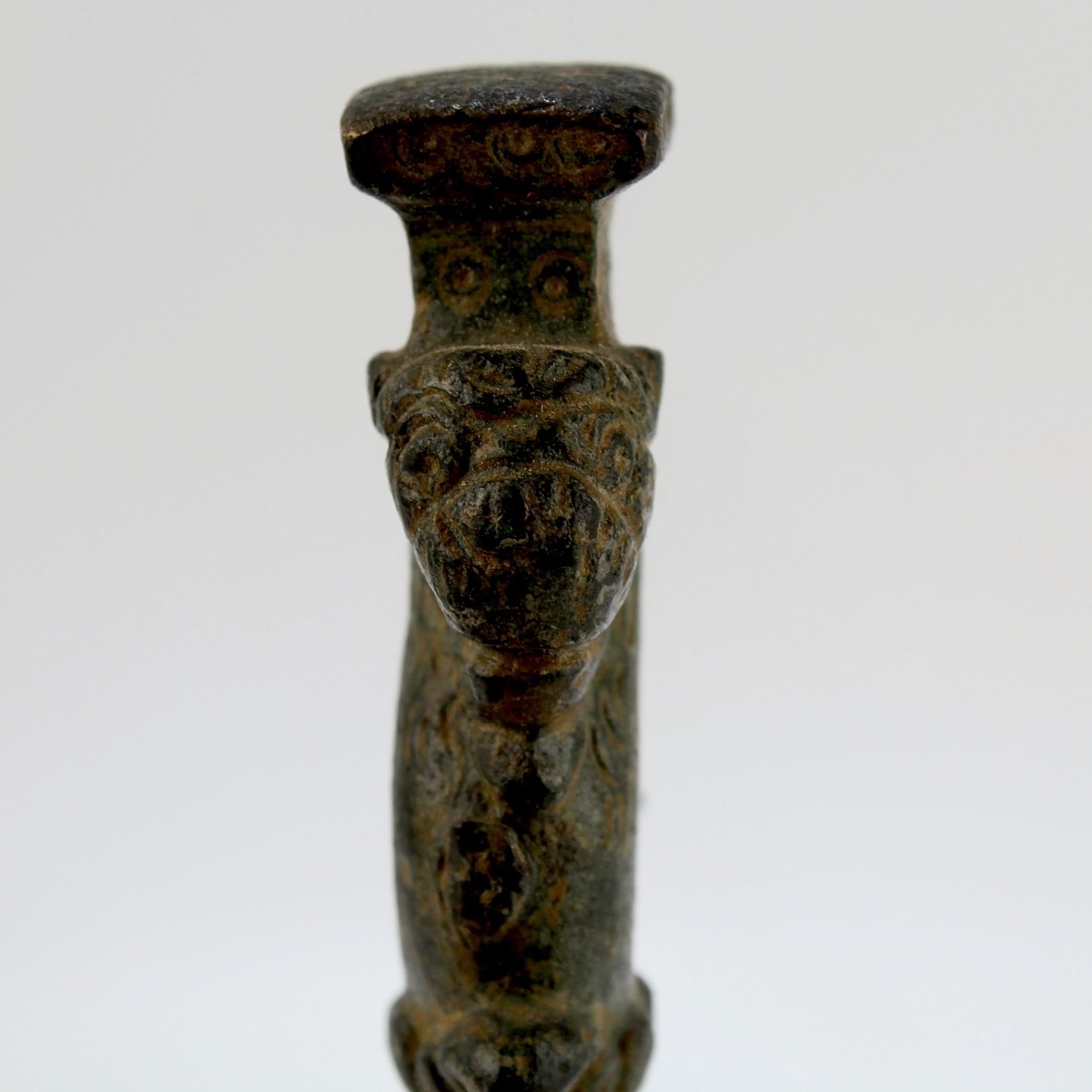 Ancient Roman Bronze Leg or Artifact / Element For Sale 1