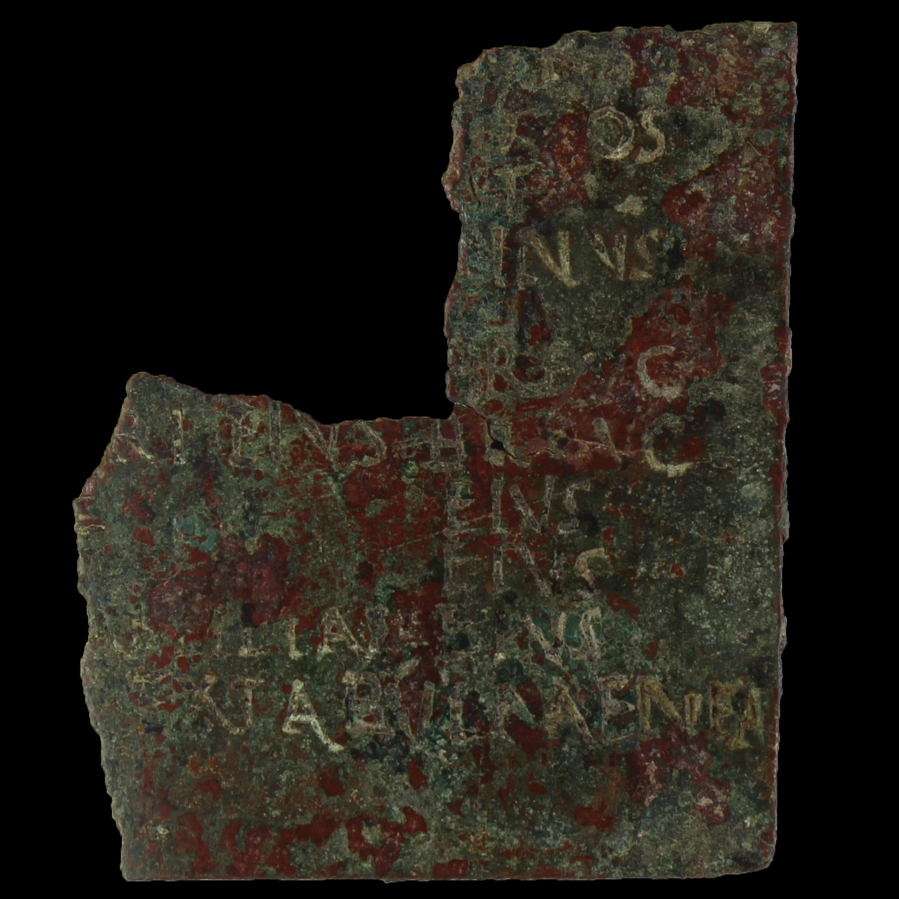 Roman Bronze Military Diploma 'Fragment' Awarded to an Auxiliary Soldier In Good Condition In EL CAMPELLO, ES