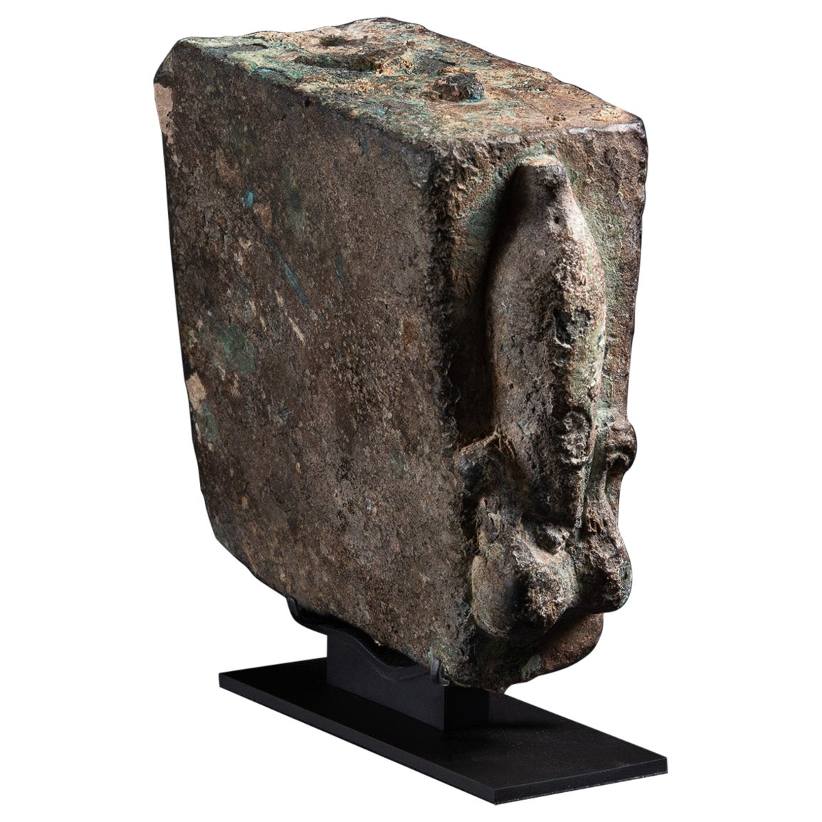 Ancient Roman Bronze Ship Fitting with a Winged Phallus in high relief