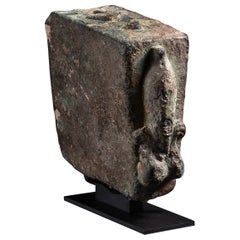 Ancient Roman Bronze Ship Fitting with a Winged Phallus in high relief